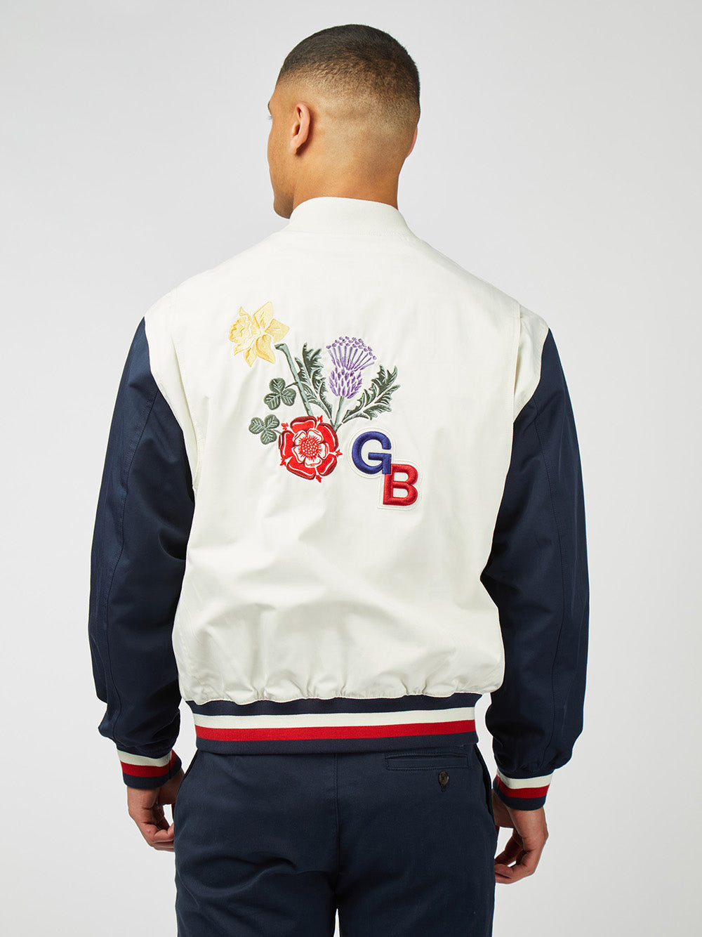 Chaquetas Ben Sherman Team GB Commercial Bomber Blancas | CRMUGPB-39