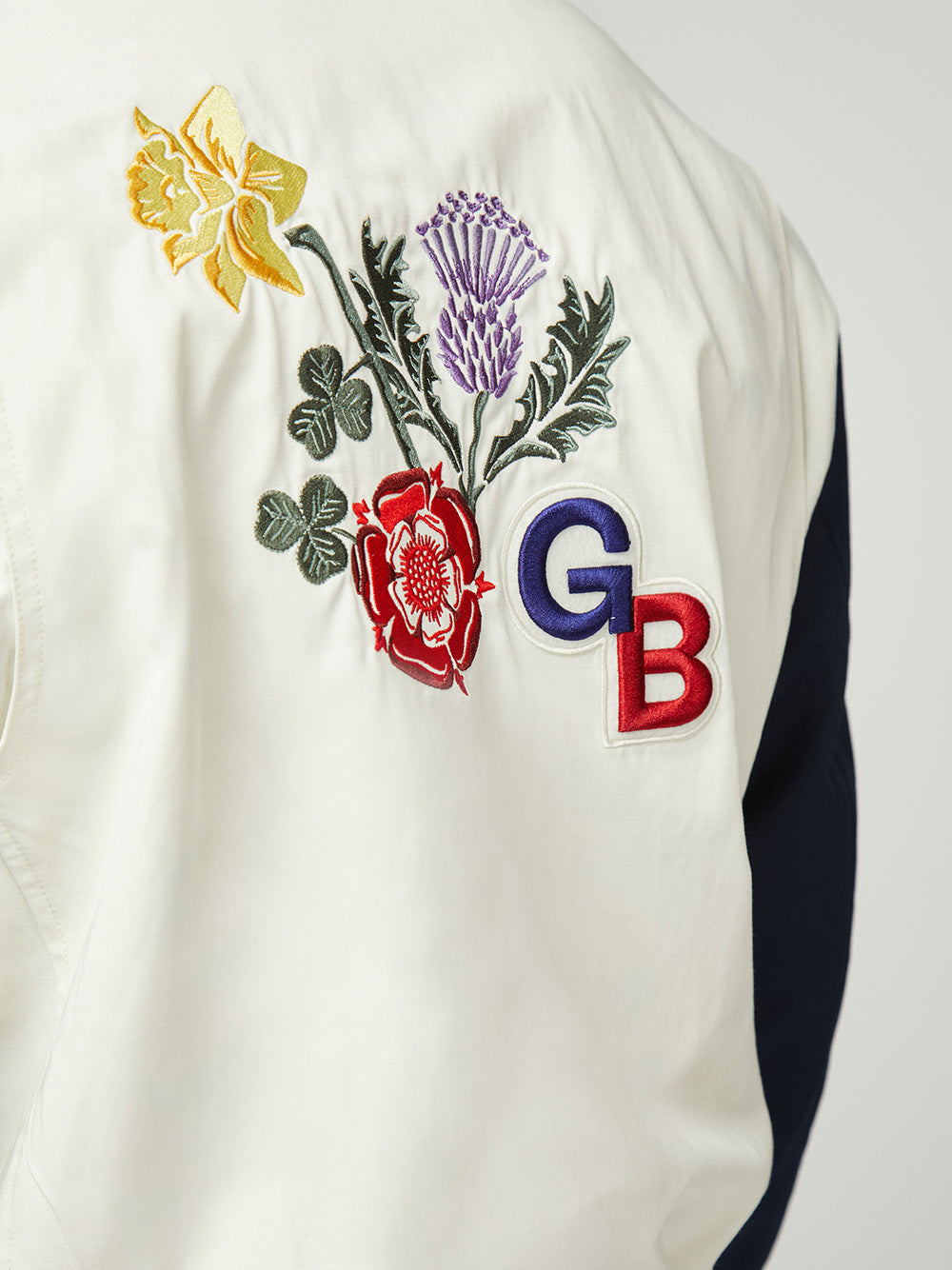 Chaquetas Ben Sherman Team GB Commercial Bomber Blancas | CRMUGPB-39