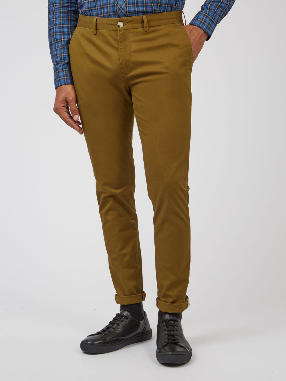 Pantalon Ben Sherman Signature Skinny Stretch Chino Marrones | YHOBMJE-91