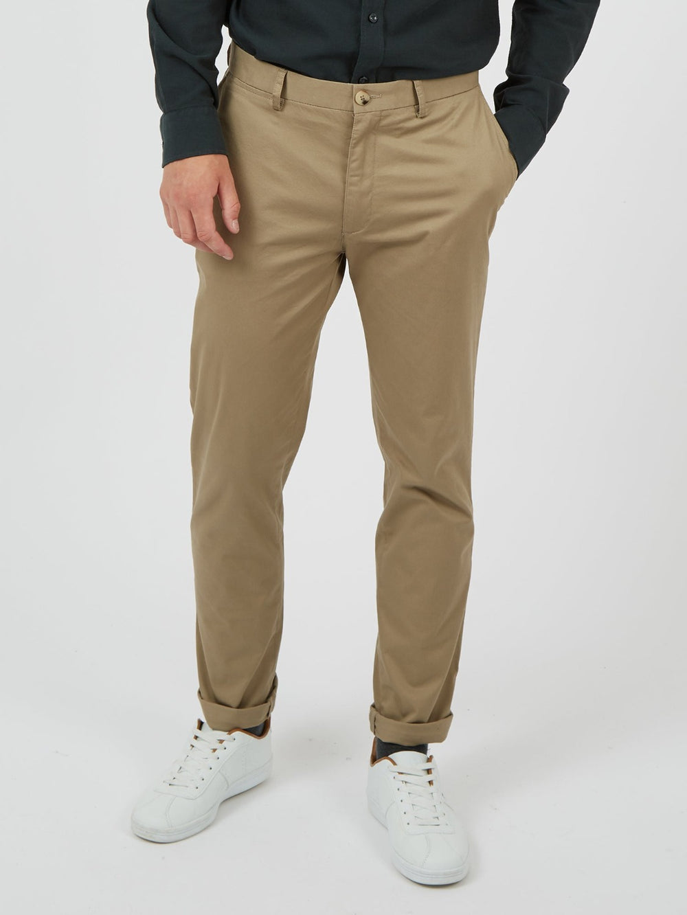 Pantalon Ben Sherman Signature Skinny Stretch Chino Gris | FANGXMD-08