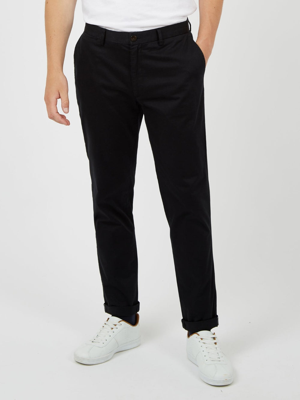 Pantalon Ben Sherman Signature Slim Stretch Chino Negras | WKEIGSU-95