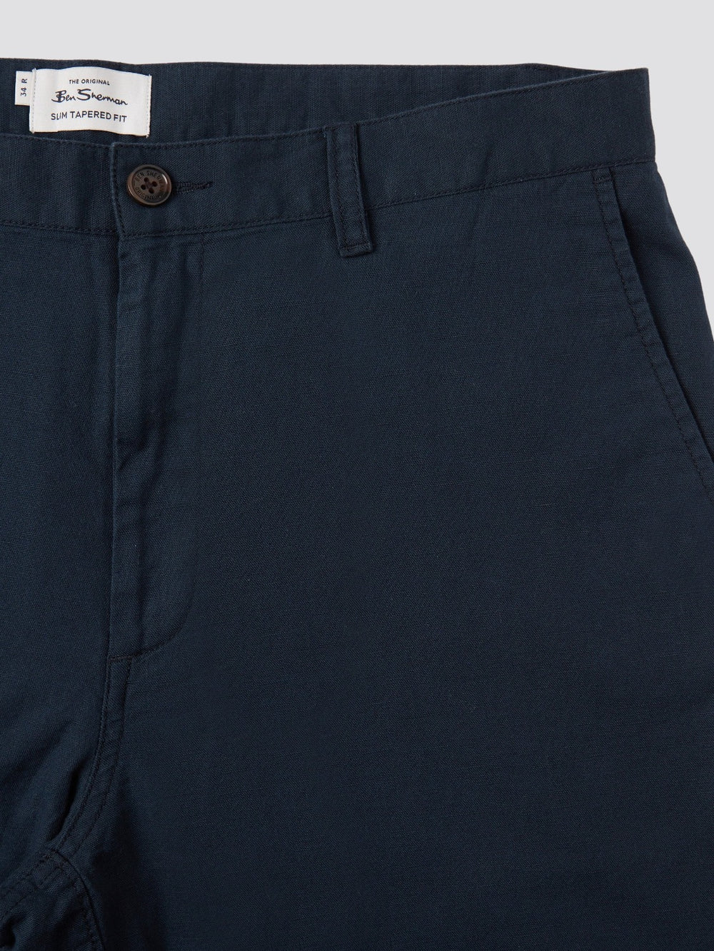 Pantalon Ben Sherman Signature Slim Taper Linen Verde | TWAQVBK-03