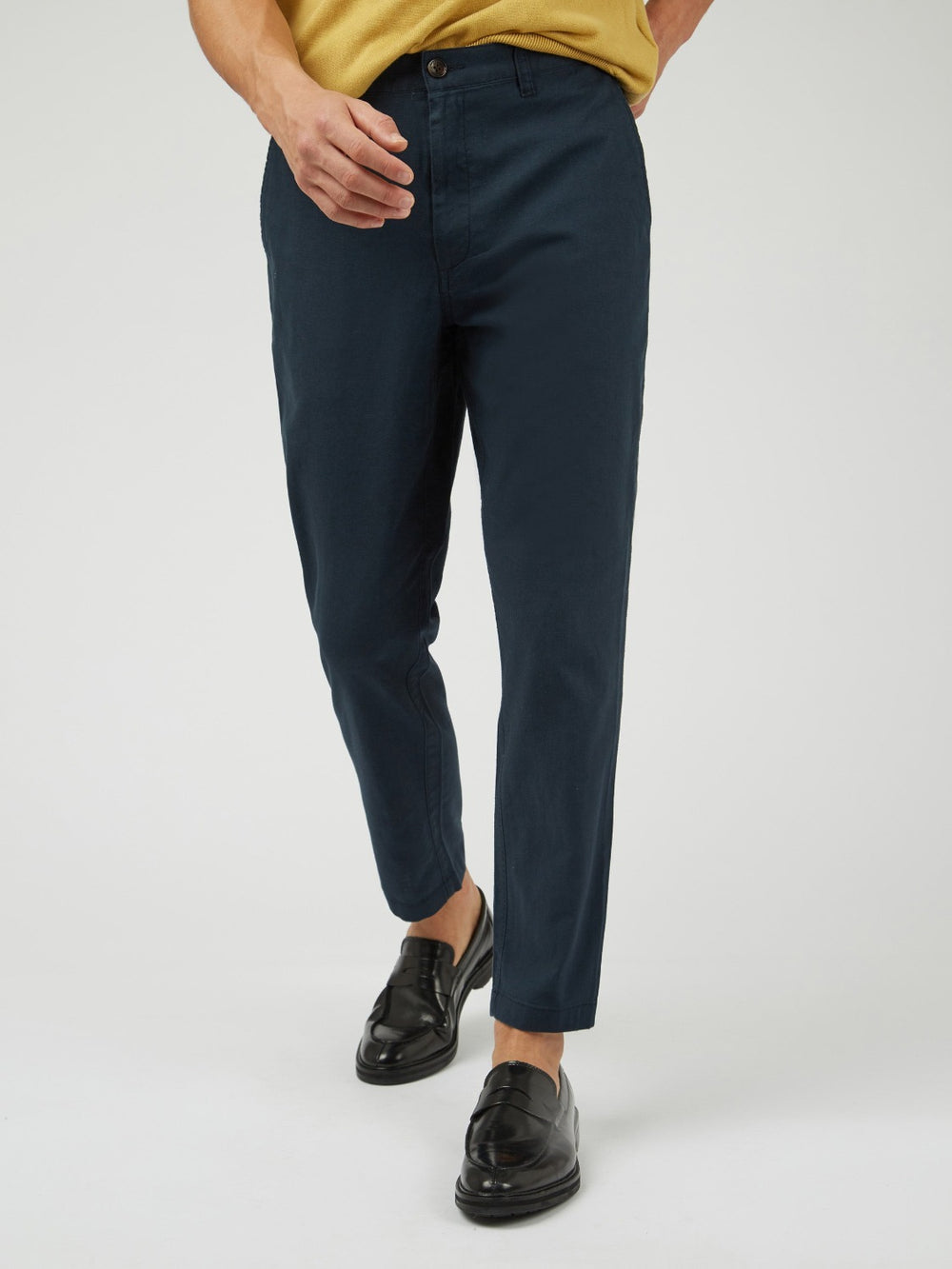 Pantalon Ben Sherman Signature Slim Taper Linen Verde | TWAQVBK-03