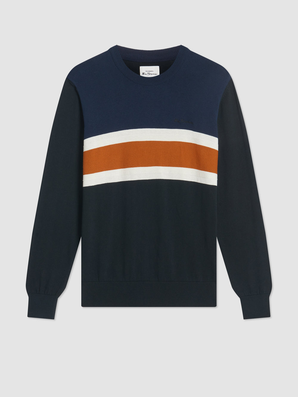 Prendas De Punto Ben Sherman Chest Stripe Crewneck Negras | AEXGVUT-54