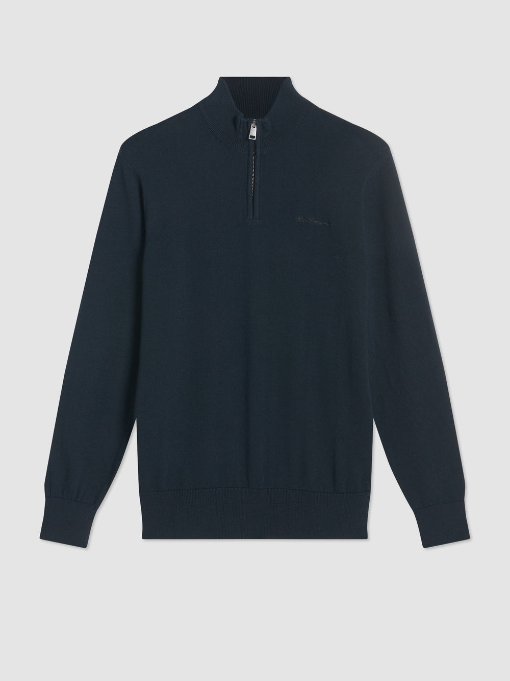 Prendas De Punto Ben Sherman Merino Half-Zip Negras | SGYHEUC-59