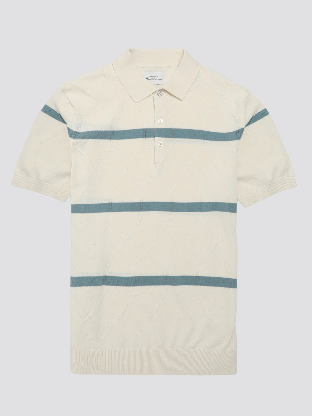 Prendas De Punto Ben Sherman Signature Argyle Stripe Polo Blancas | IVKJTQD-91