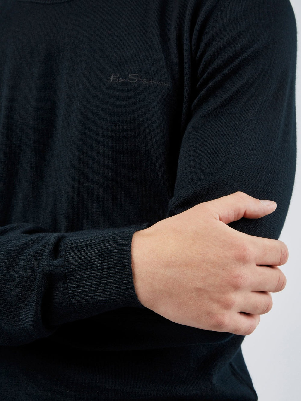 Prendas De Punto Ben Sherman Signature Crewneck Negras | JVYLGXS-41