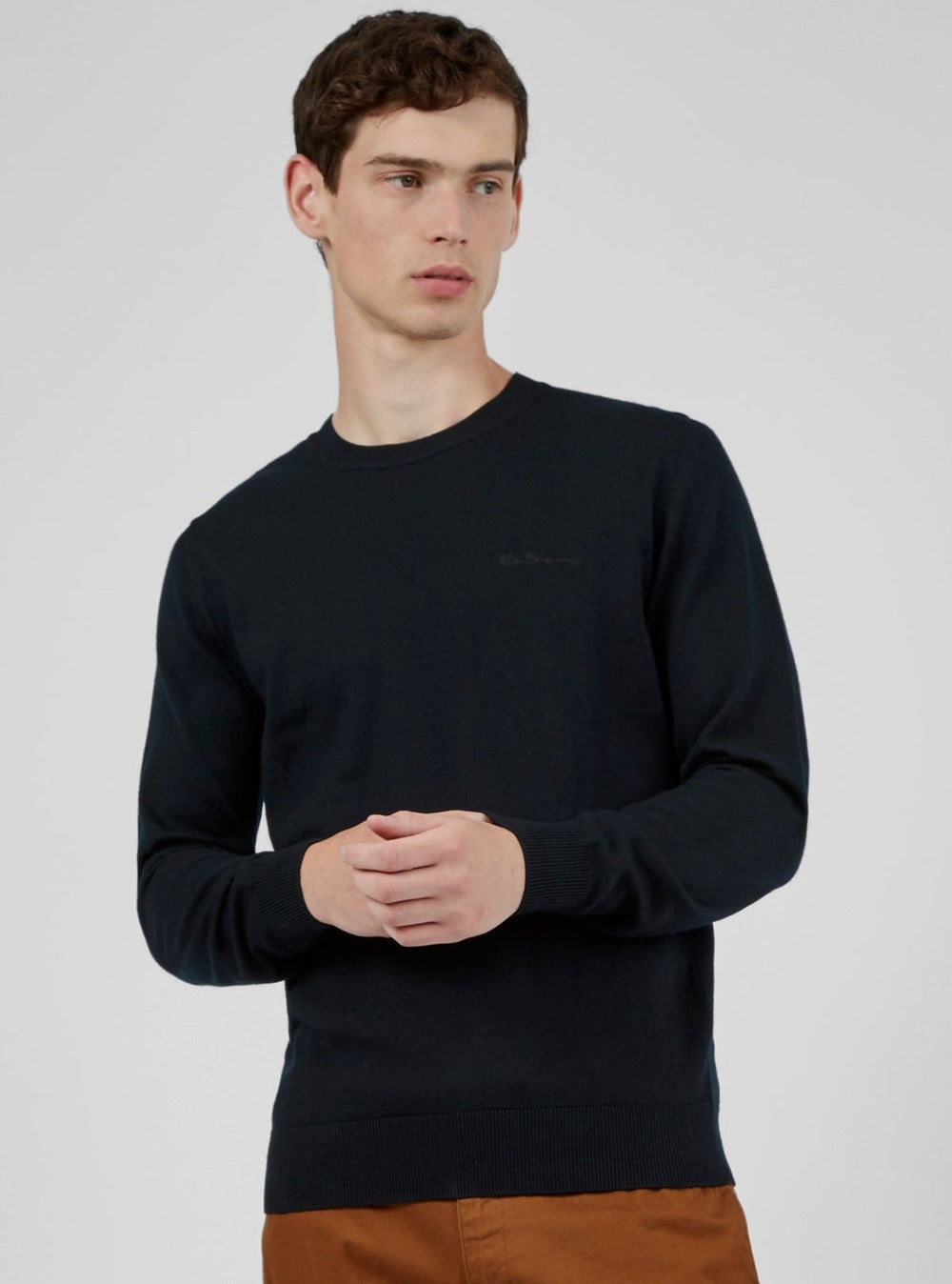 Prendas De Punto Ben Sherman Signature Crewneck Negras | JVYLGXS-41