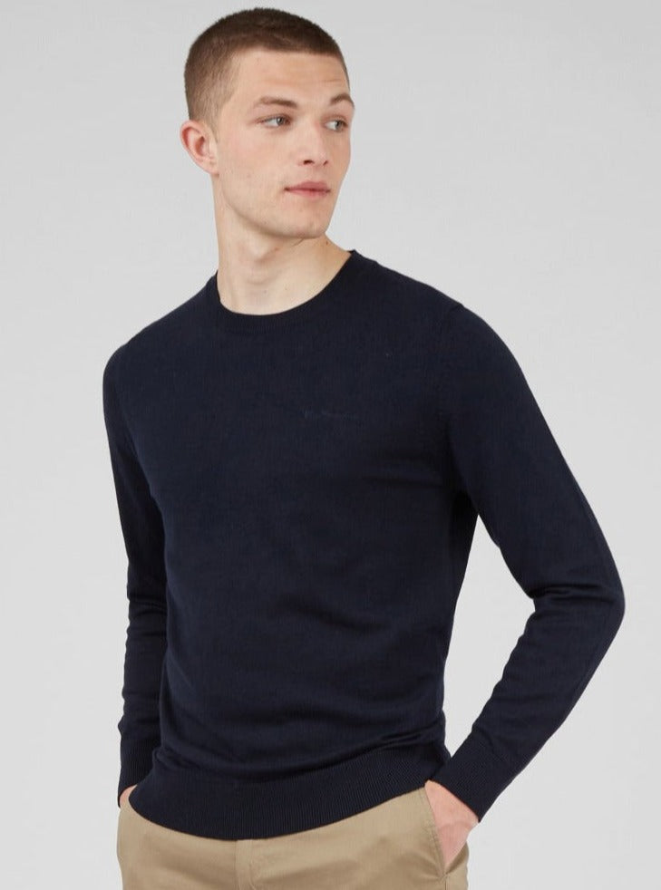 Prendas De Punto Ben Sherman Signature Crewneck Azul Marino | MHQWEAG-32