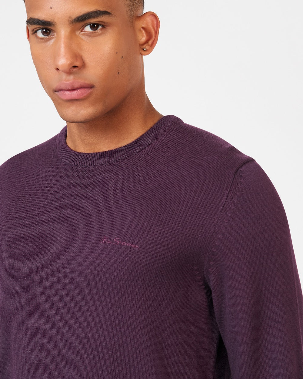 Prendas De Punto Ben Sherman Signature Crewneck Moradas | JQADGKU-52