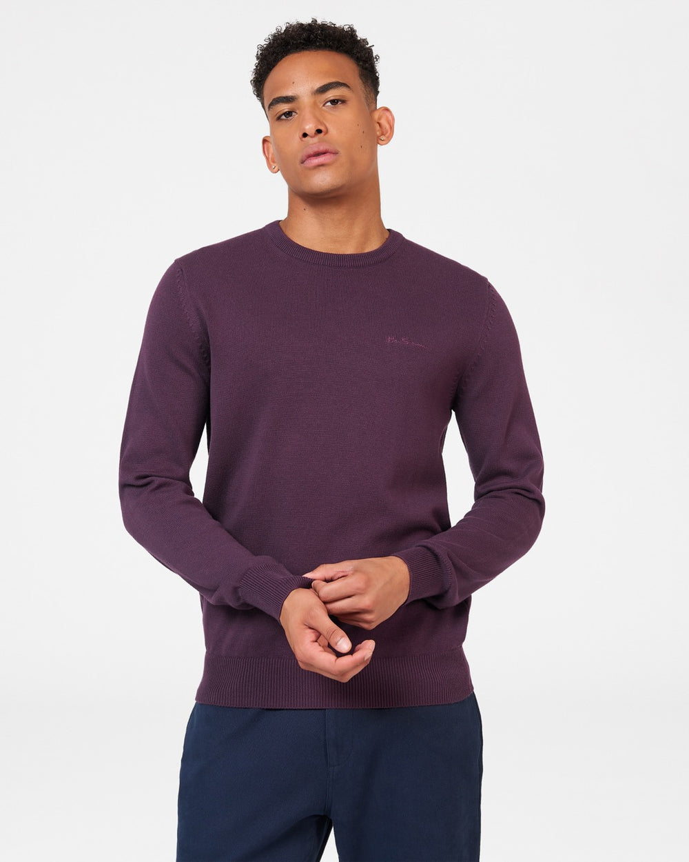 Prendas De Punto Ben Sherman Signature Crewneck Moradas | JQADGKU-52