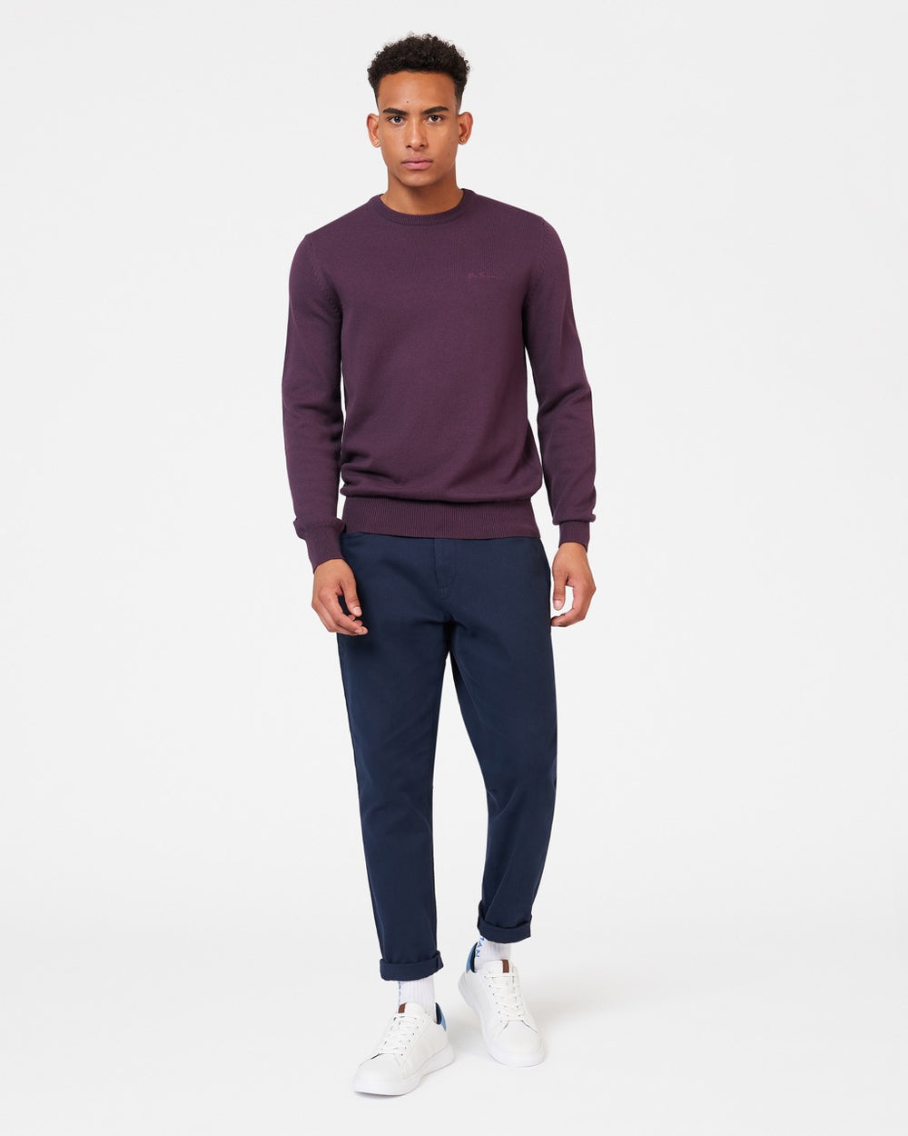 Prendas De Punto Ben Sherman Signature Crewneck Moradas | JQADGKU-52