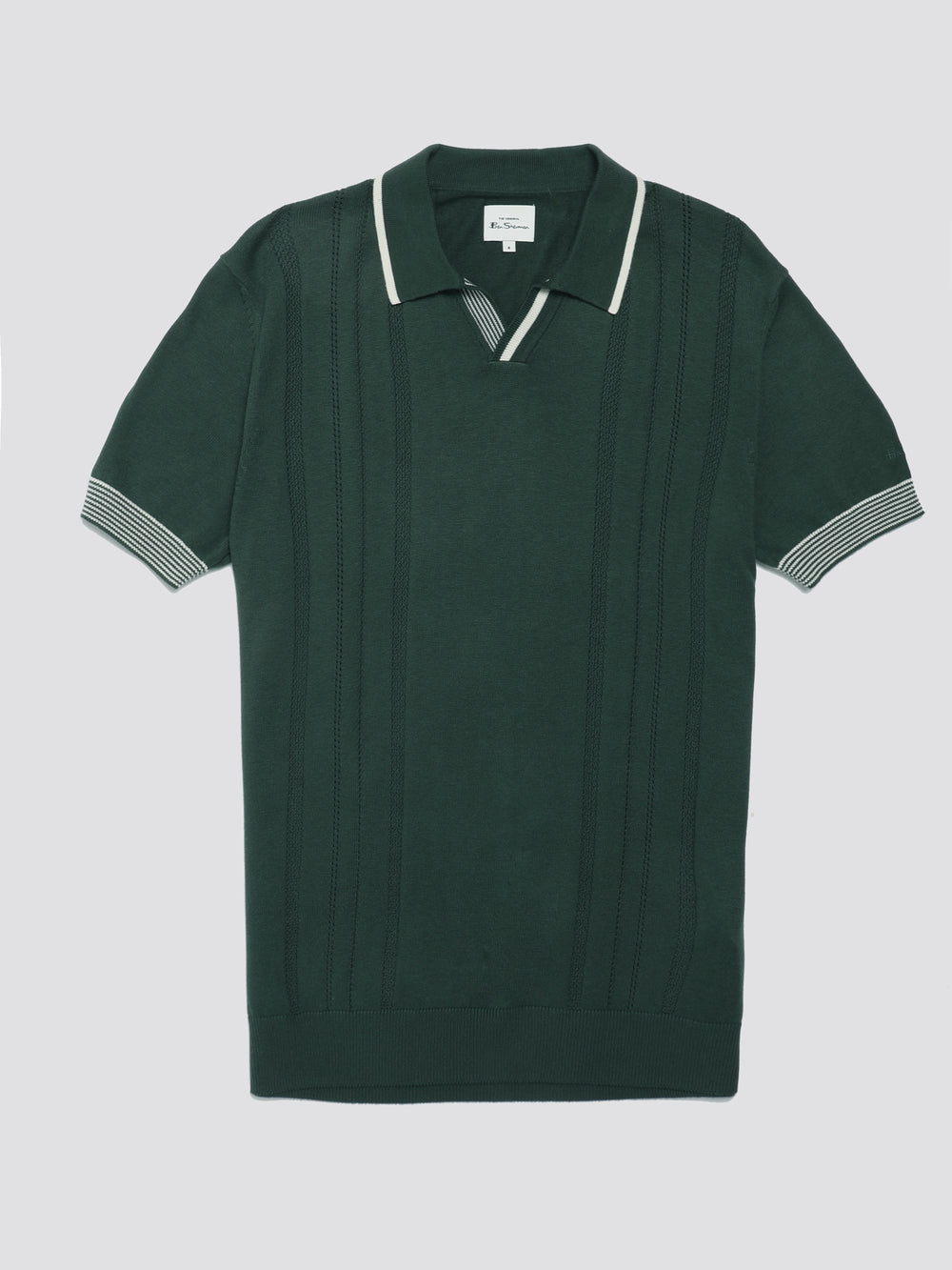 Prendas De Punto Ben Sherman Signature Open Neck Polo Verde | GIVSTMK-46