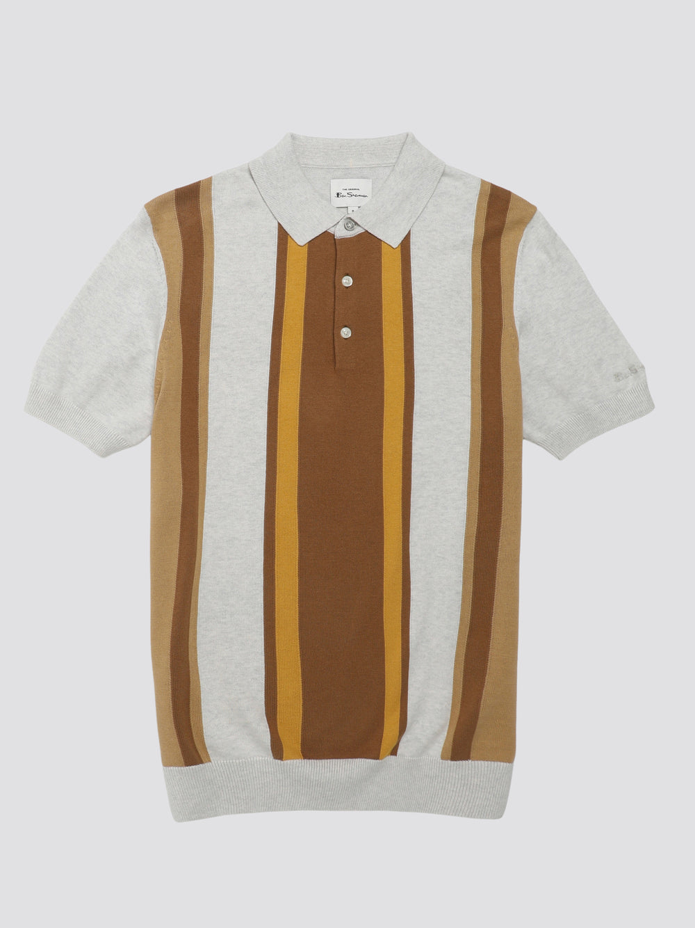 Prendas De Punto Ben Sherman Signature Vertical Stripe Polo Blancas | GAPJZLN-08