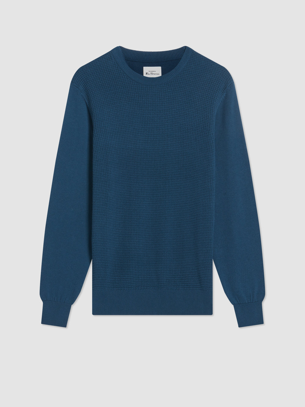 Prendas De Punto Ben Sherman Textured Crewneck Indigo | IBQZEPJ-07