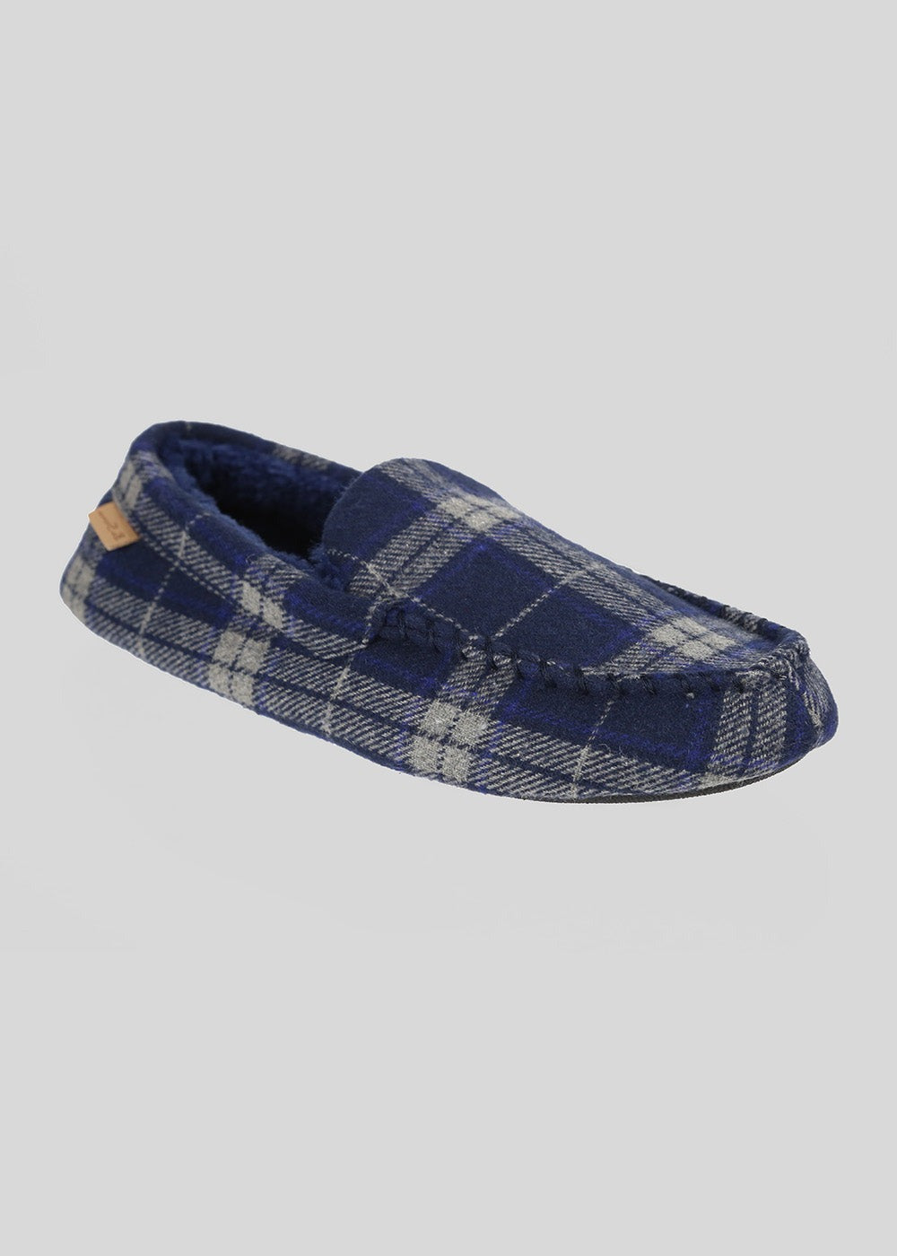 Slipper Ben Sherman Gritti Palace Check Moccasin Azul Marino | OBKDCXS-29