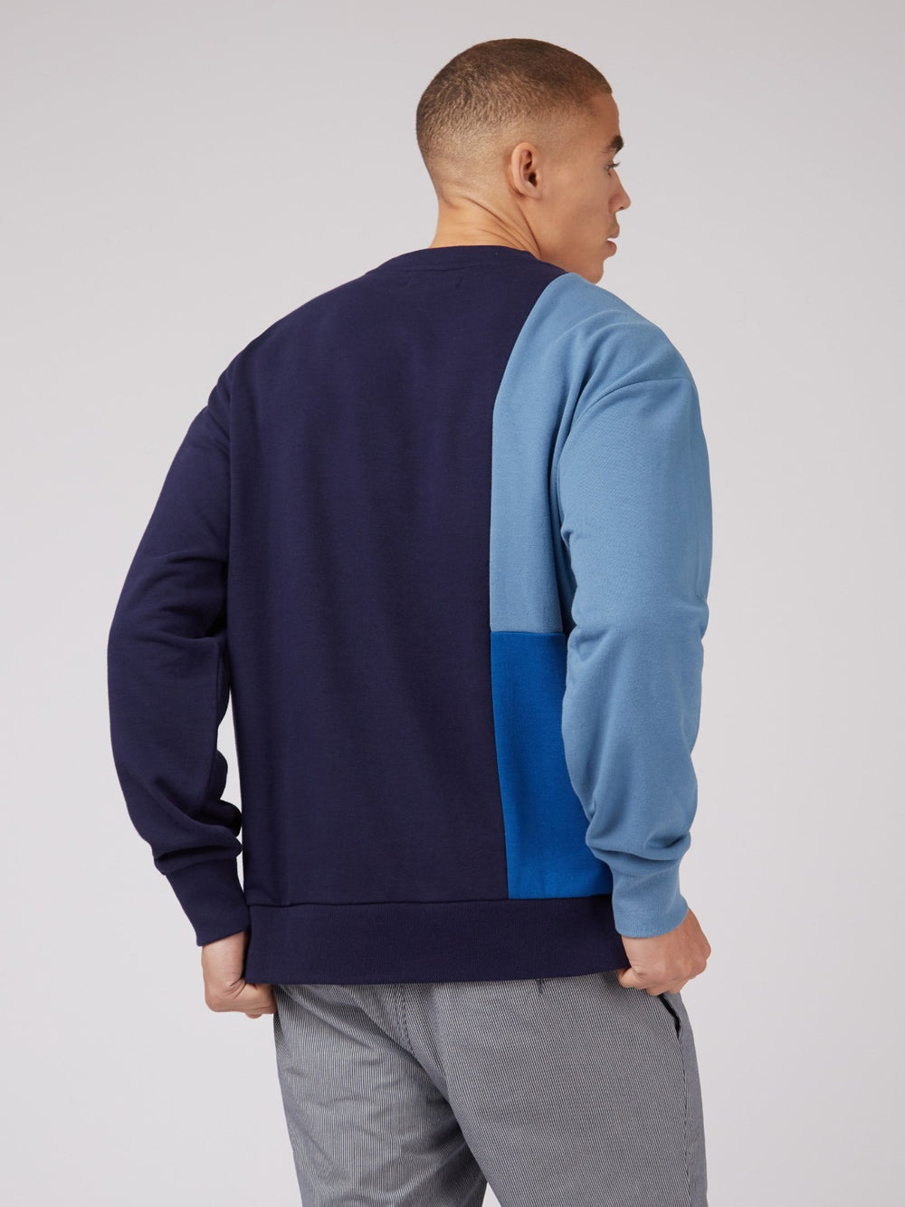 Sudaderas Ben Sherman B by Ben Sherman Colorblock Crewneck Azules | UETHLRX-70