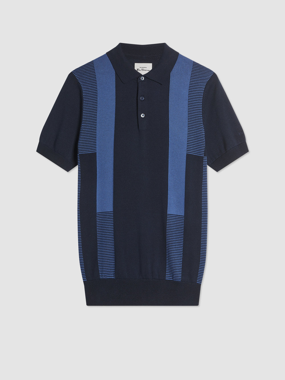 Suéteres De Cuello Polo Ben Sherman Intarsia Stripe Azul Marino | ZDWPKLS-37