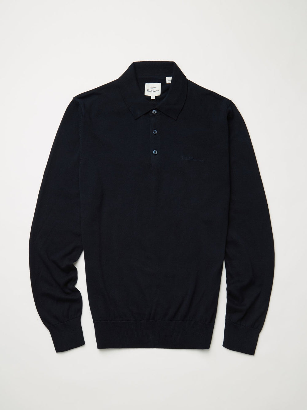 Suéteres De Cuello Polo Ben Sherman Signature Long-Sleeve Azul Marino | VCNUXWA-23