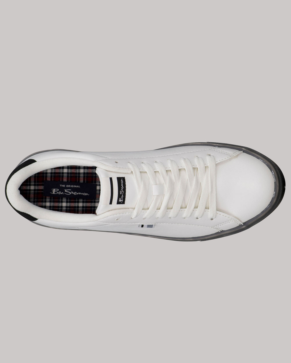 Zapatillas Ben Sherman Crowley Blancas Negras | YSZAHOU-20