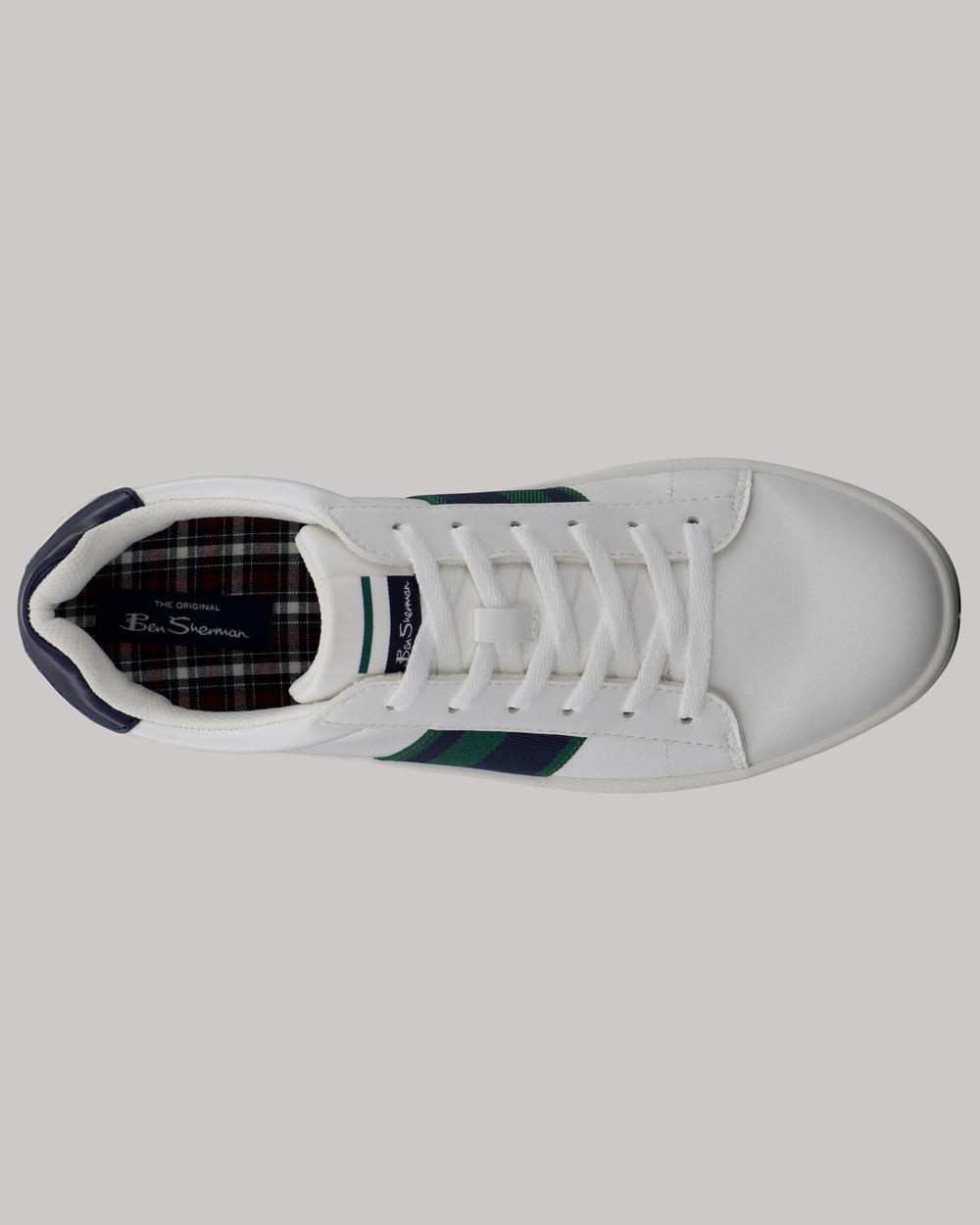 Zapatillas Ben Sherman Hampton Stripe Blancas Azul Marino Verde | PWCVDZQ-24