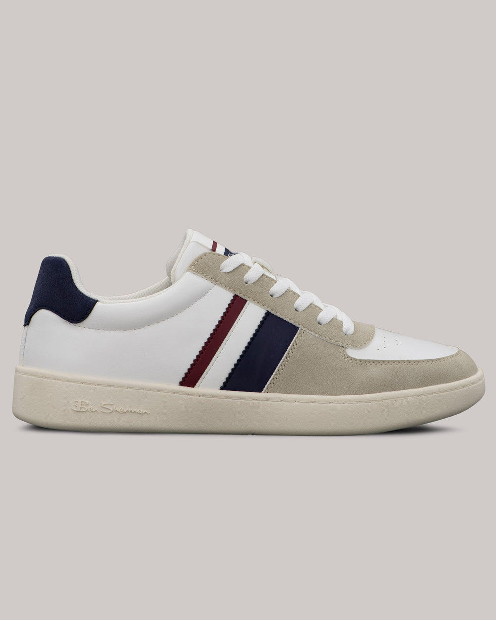 Zapatillas Ben Sherman Hyde Navy Stripe Blancas | LCIGBPA-40